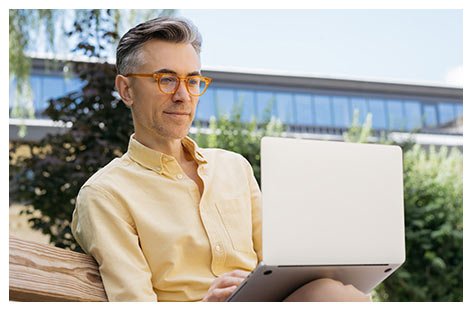 man with laptop